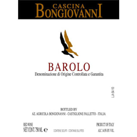 Red Wine: Barolo 2012 Cascina Bongiovanni