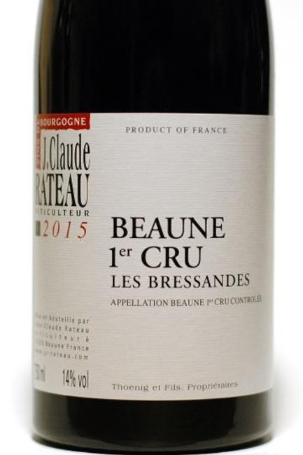 Red Wine:  Beaune 1er Cru JC Rateau Les Bressandes 2015 Magnum